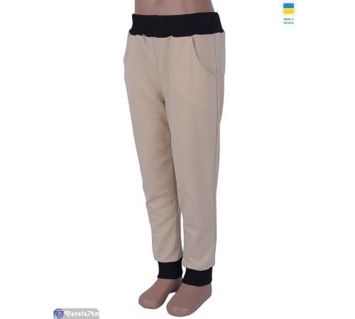 Дитячі спортивні штани на весну/осінь (3 шт. р.сетка One size) бежевий  "Kalabok"