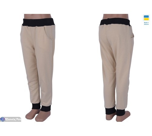 Дитячі спортивні штани на весну/осінь (3 шт. р.сетка One size) бежевий  "Kalabok"