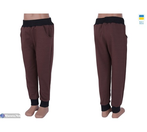 Дитячі спортивні штани на весну/осінь (3 шт. р.сетка One size) коричневий  "Kalabok"