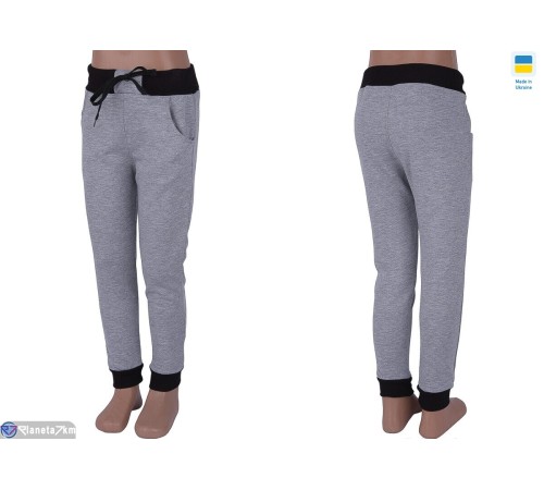 Дитячі спортивні штани на весну/осінь (2 шт. р.сетка One size) сірий  "Kalabok"