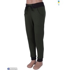 Дитячі спортивні штани на весну/осінь (3 шт. р.сетка One size) зелений  "Kalabok"