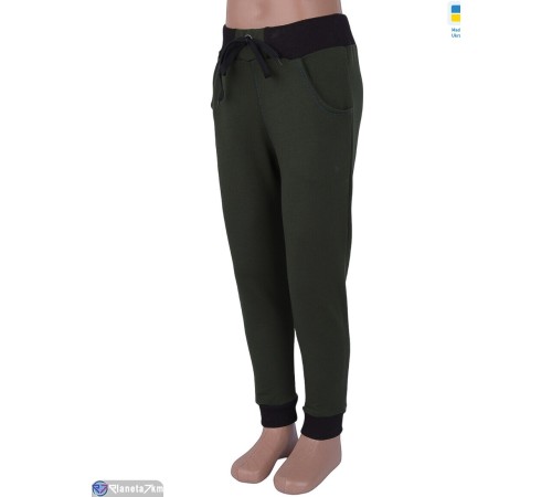 Дитячі спортивні штани на весну/осінь (3 шт. р.сетка One size) зелений  "Kalabok"