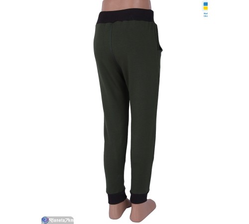 Дитячі спортивні штани на весну/осінь (3 шт. р.сетка One size) зелений  "Kalabok"