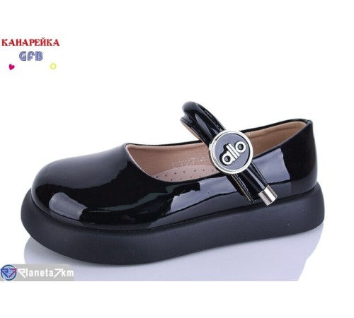 Дитячі туфлі на весну/осінь (8 пар р.28-33) чорний  "GFB-Канарейка"