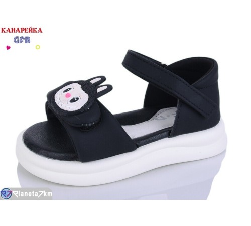 Дитячі босоніжки на літо (8 пар р.23-28) чорний  "GFB-Канарейка"