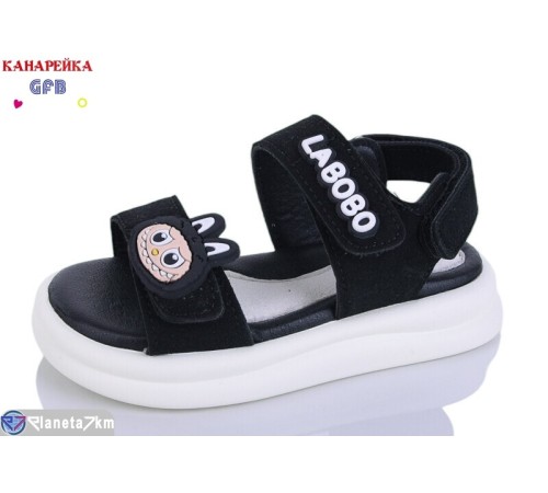 Дитячі босоніжки на літо (8 пар р.23-28) чорний  "GFB-Канарейка"