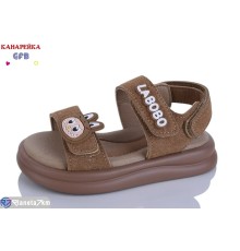 Дитячі босоніжки на літо (8 пар р.23-28) коричневий  "GFB-Канарейка"