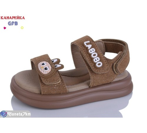 Дитячі босоніжки на літо (8 пар р.23-28) коричневий  "GFB-Канарейка"