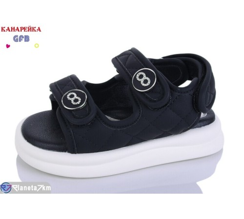 Дитячі босоніжки на літо (8 пар р.23-28) чорний  "GFB-Канарейка"