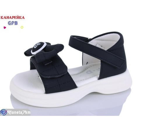 Дитячі босоніжки на літо (8 пар р.23-28) чорний  "GFB-Канарейка"