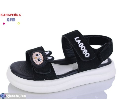 Дитячі босоніжки на літо (8 пар р.28-33) чорний  "GFB-Канарейка"
