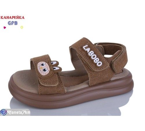 Дитячі босоніжки на літо (8 пар р.28-33) коричневий  "GFB-Канарейка"