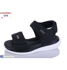 Дитячі босоніжки на літо (8 пар р.32-37) чорний  "GFB-Канарейка"