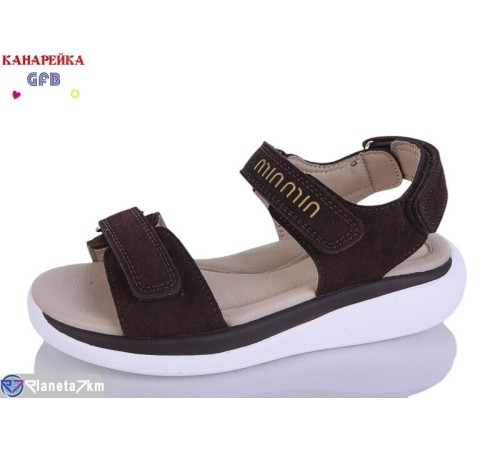 Дитячі босоніжки на літо (8 пар р.32-37) коричневий  "GFB-Канарейка"