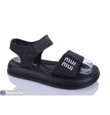 Дитячі босоніжки на літо (8 пар р.32-37) чорний  "Lilin"