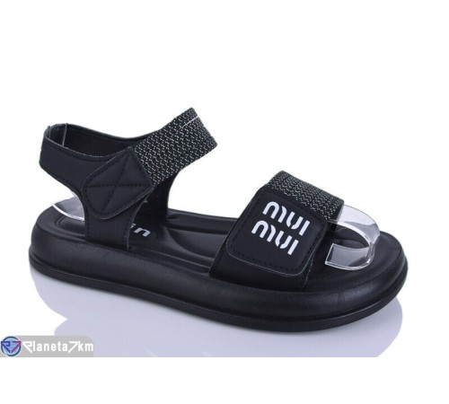 Дитячі босоніжки на літо (8 пар р.32-37) чорний  "Lilin"