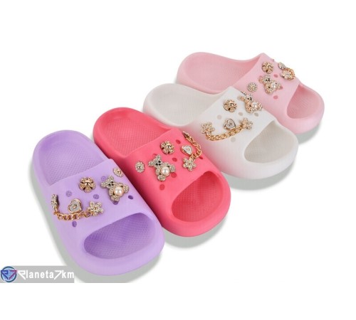 Шлепки дитячі на літо (12 пар р.30-35) мікс  "LINKA"