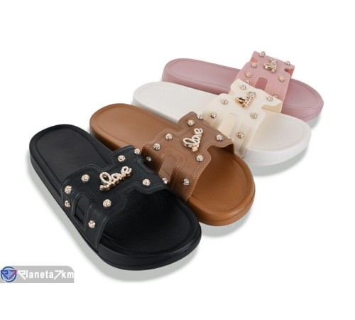 Шлепки жіночі на літо (12 пар р.36-41) мікс  "LINKA"