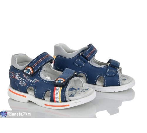 Сандалі дитячі на літо (8 пар р.21-26) синій  "Laifakids"
