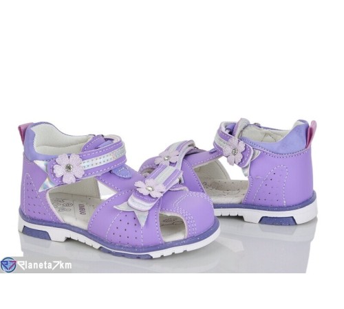 Дитячі босоніжки на літо (8 пар р.21-26) фіолетовий  "Laifakids"
