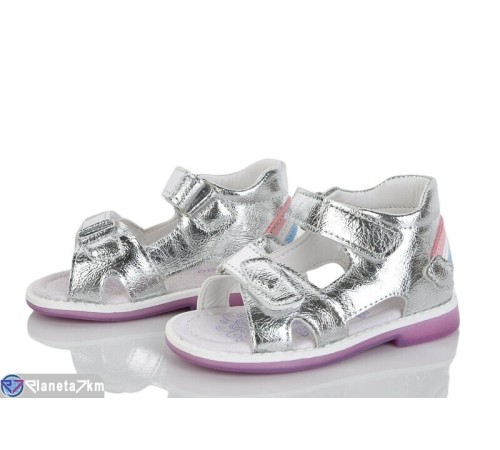 Дитячі босоніжки на літо (8 пар р.21-26) срібний  "Laifakids"