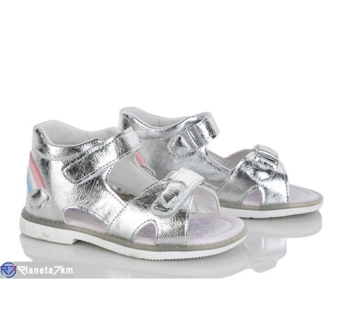Дитячі босоніжки на літо (8 пар р.26-31) срібний  "Laifakids"