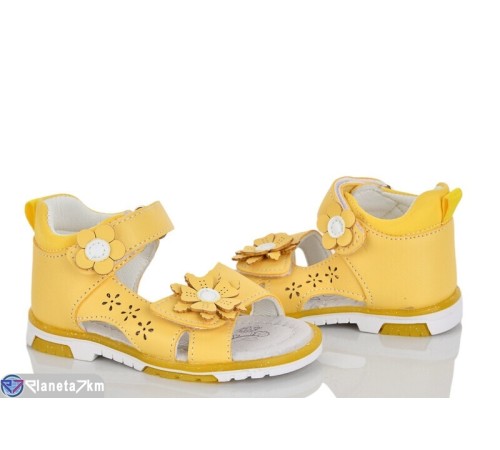 Дитячі босоніжки на літо (8 пар р.21-26) жовтий  "Laifakids"