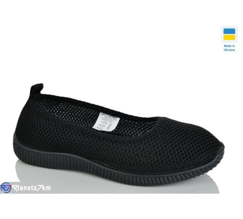 Балетки жіночі на літо (8 пар р.36-41) чорний  "Korka"