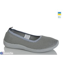 Балетки жіночі на літо (8 пар р.36-41) сірий  "Korka"