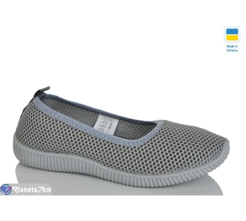 Балетки жіночі на літо (8 пар р.36-41) сірий  "Korka"
