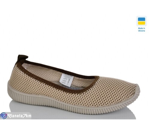 Балетки жіночі на літо (8 пар р.36-41) коричневий  "Korka"