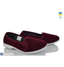 Тапки жіночі на весну/осінь (7 пар р.36-41) бордовий  "Korka"