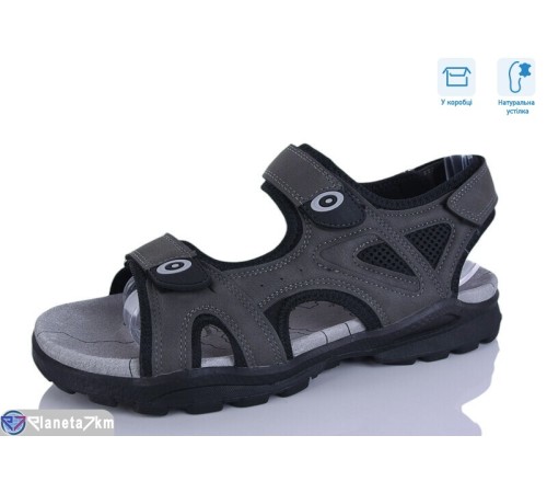 Сандалі чоловічі на літо (8 пар р.41-46) сірий  "CLAN"