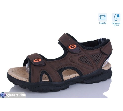 Сандалі чоловічі на літо (8 пар р.41-46) коричневий  "CLAN"