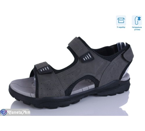 Сандалі чоловічі на літо (8 пар р.41-46) сірий  "CLAN"