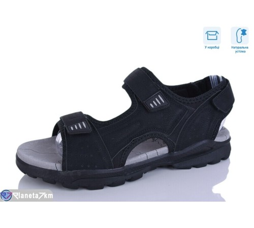 Сандалі чоловічі на літо (8 пар р.41-46) чорний  "CLAN"