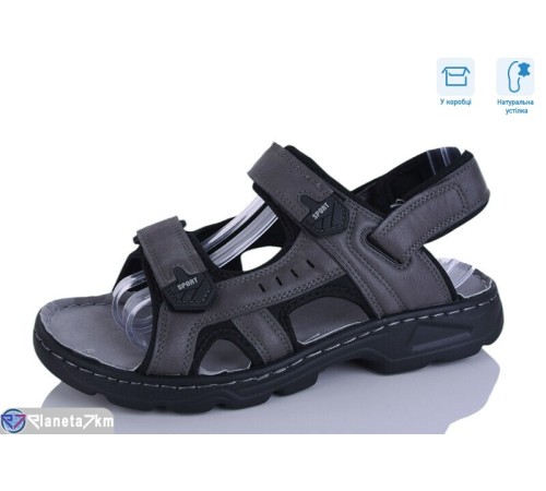 Сандалі чоловічі на літо (8 пар р.41-46) сірий  "CLAN"