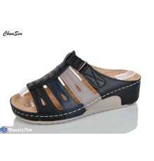 Шлепки жіночі на літо (8 пар р.37-42) чорний  "Chunsen"