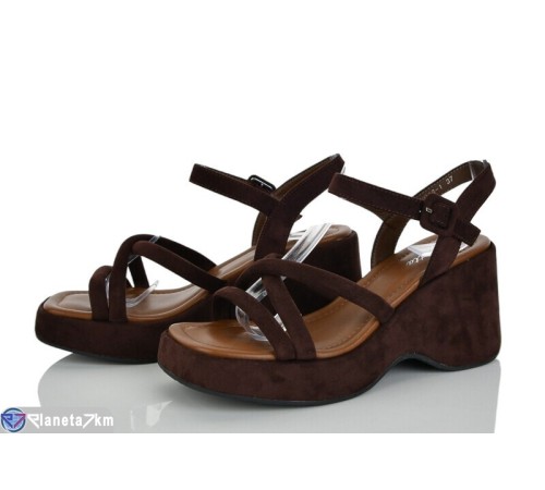 Босоніжки жіночі на літо (6 пар р.36-41) коричневий  "LOREDANA"