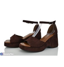 Босоніжки жіночі на літо (6 пар р.36-41) коричневий  "LOREDANA"