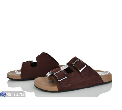 Шлепки жіночі на літо (8 пар р.36-41) коричневий  "LOREDANA"
