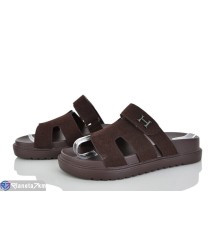 Шлепки жіночі на літо (8 пар р.36-41) коричневий  "LOREDANA"