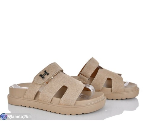 Шлепки жіночі на літо (8 пар р.36-41) бежевий  "LOREDANA"