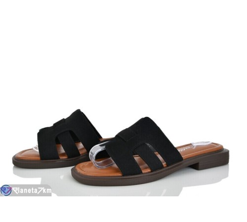 Шлепки жіночі на літо (8 пар р.36-41) чорний  "LOREDANA"