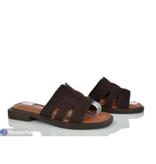 Шлепки жіночі на літо (8 пар р.36-41) коричневий  "LOREDANA"