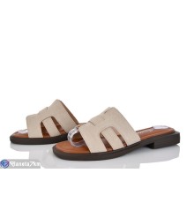 Шлепки жіночі на літо (8 пар р.36-41) бежевий  "LOREDANA"