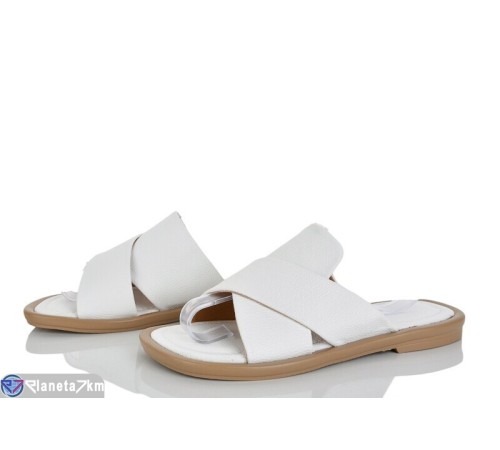 Шлепки жіночі на літо (8 пар р.36-41) білий  "LOREDANA"