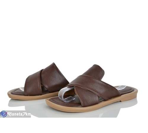 Шлепки жіночі на літо (8 пар р.36-41) коричневий  "LOREDANA"
