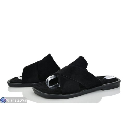 Шлепки жіночі на літо (8 пар р.36-41) чорний  "LOREDANA"