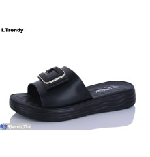 Шлепки жіночі на літо (8 пар р.36-41) чорний  "Trendy"